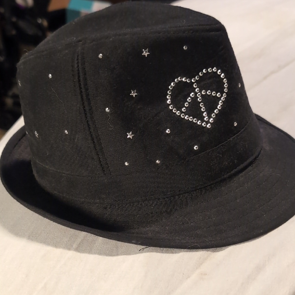 Black Studded Fedora Hat